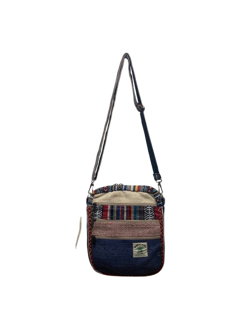 Like International Himalaya Blue Hemp Adjustable Strap MD-go Crossbody Bag